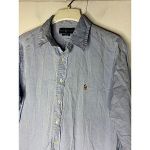 Ralph Lauren Mens Light Blue Oxford Button Down Shirt Classic Fit 17 34/35 L/XL